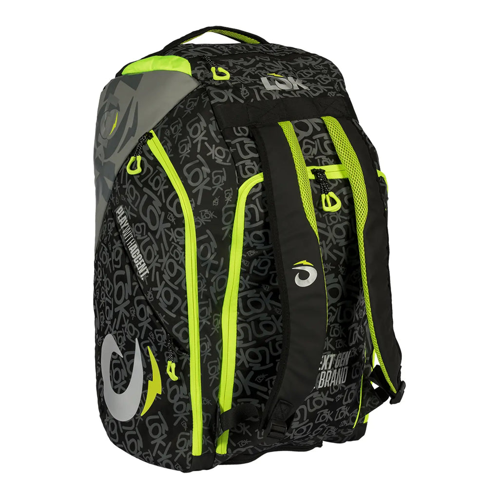 Borsa per racchette LOK Maxx Gen 2 Nero Grigio e Lime 