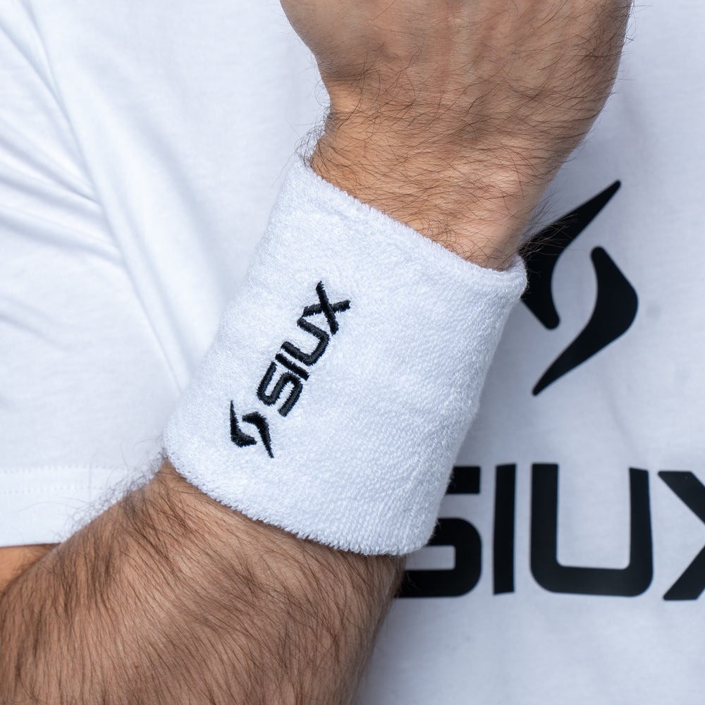 Muñequeras cortas SIUX Basic 2026 Blanco (Pack x2)