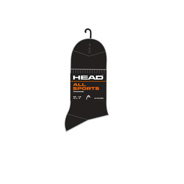 Calzini Head Club Short Crew Neri (Confezione da 3) 