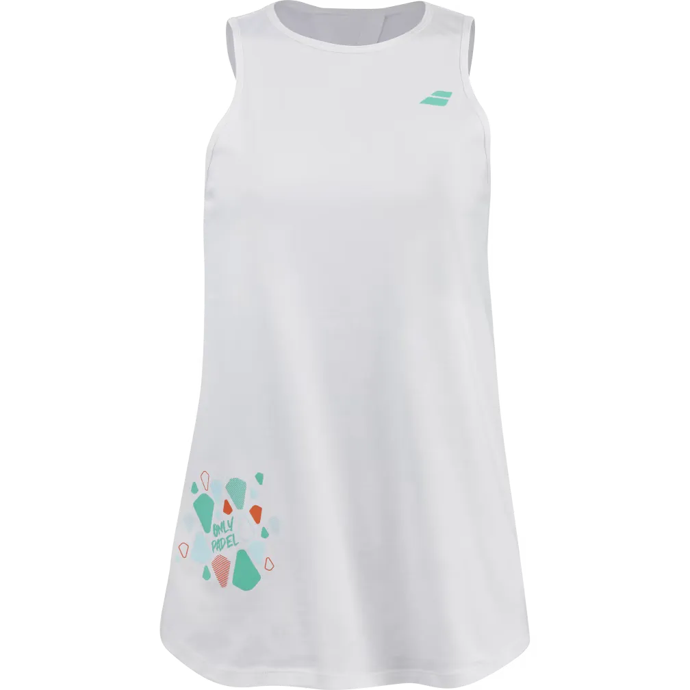 Babolat Camiseta Blanca sin mangas Padel Cotton Tank Mujer