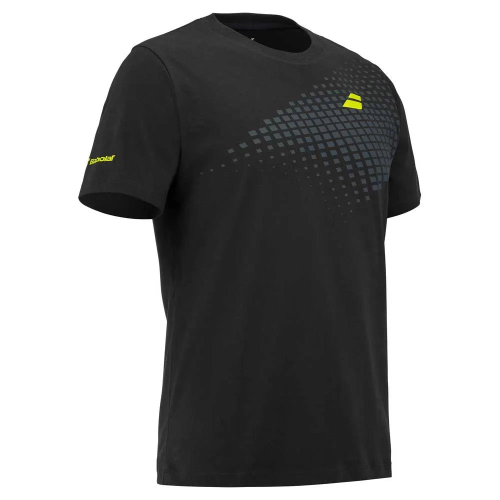 Black short-sleeve Aero cotton men's T-shirt Babolat 