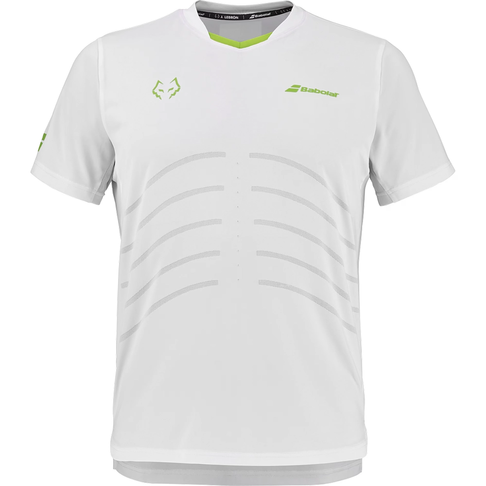 Babolat Crew Neck Tee Replik weiß | Juan Lebron 2026 