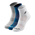 Babolat Quarter Multicolor Socken (3er-Pack) Weiß/Blau/Grau