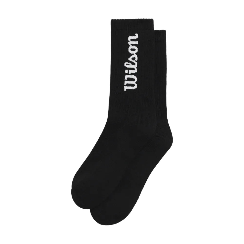Meias Wilson Crew Logo Pretas 