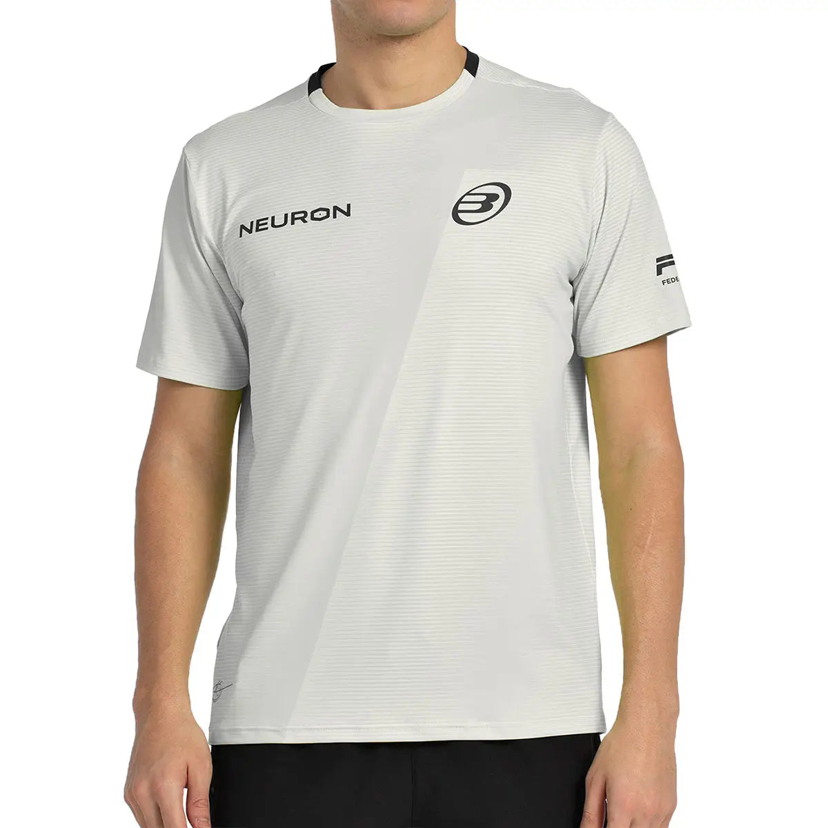T-Shirt Bullpadel Fede Chingotto 25I Weiß Stein 