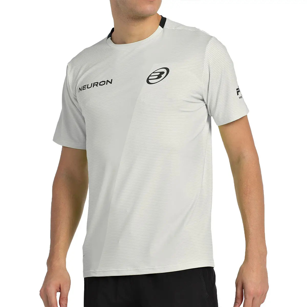 T-Shirt Bullpadel Fede Chingotto 25I Weiß Stein 