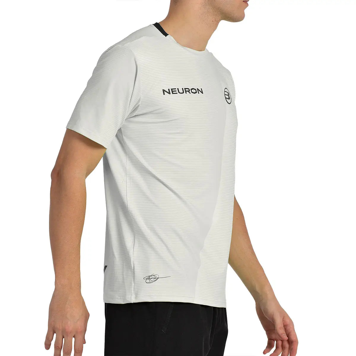 T-Shirt Bullpadel Fede Chingotto 25I Weiß Stein 