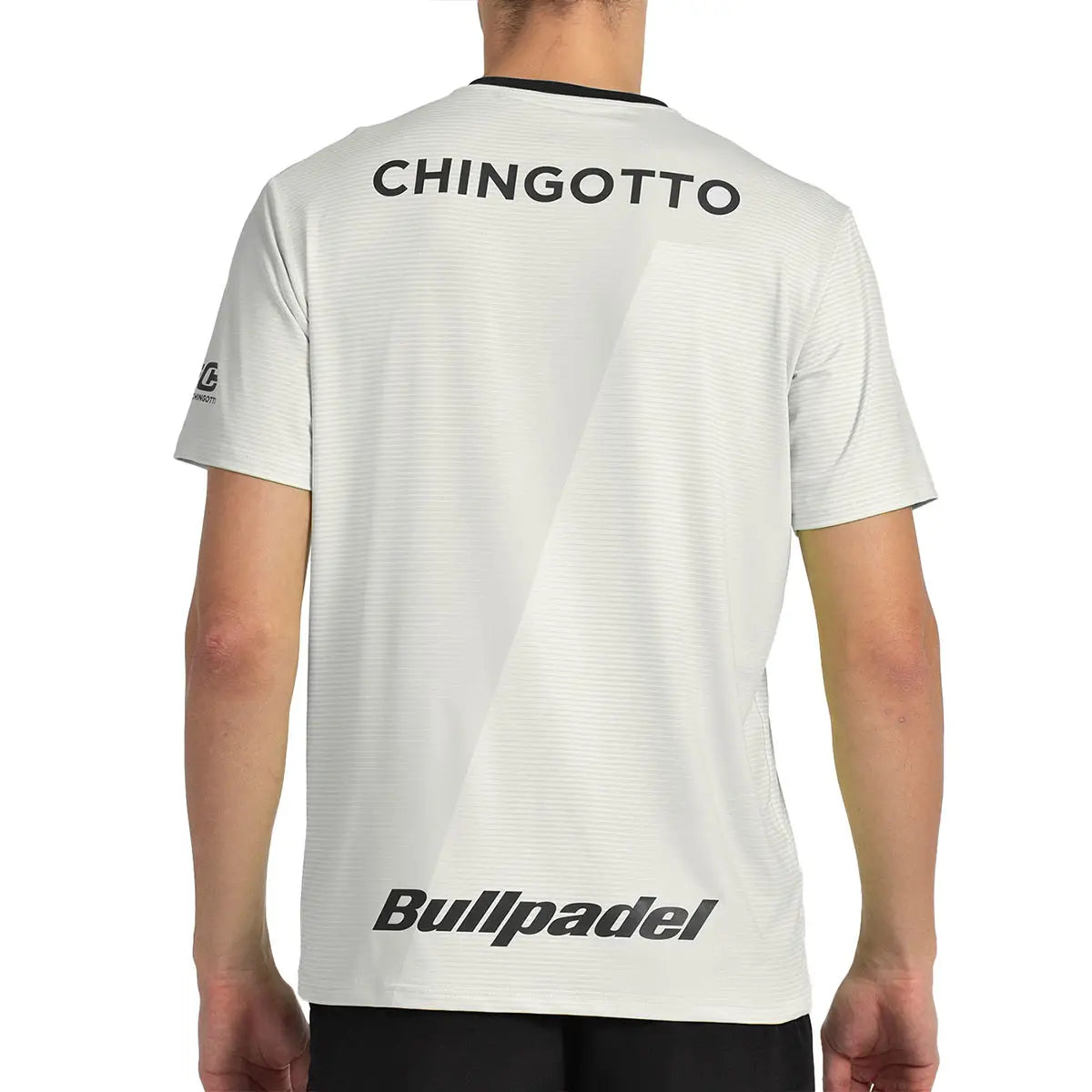 T-Shirt Bullpadel Fede Chingotto 25I Weiß Stein 