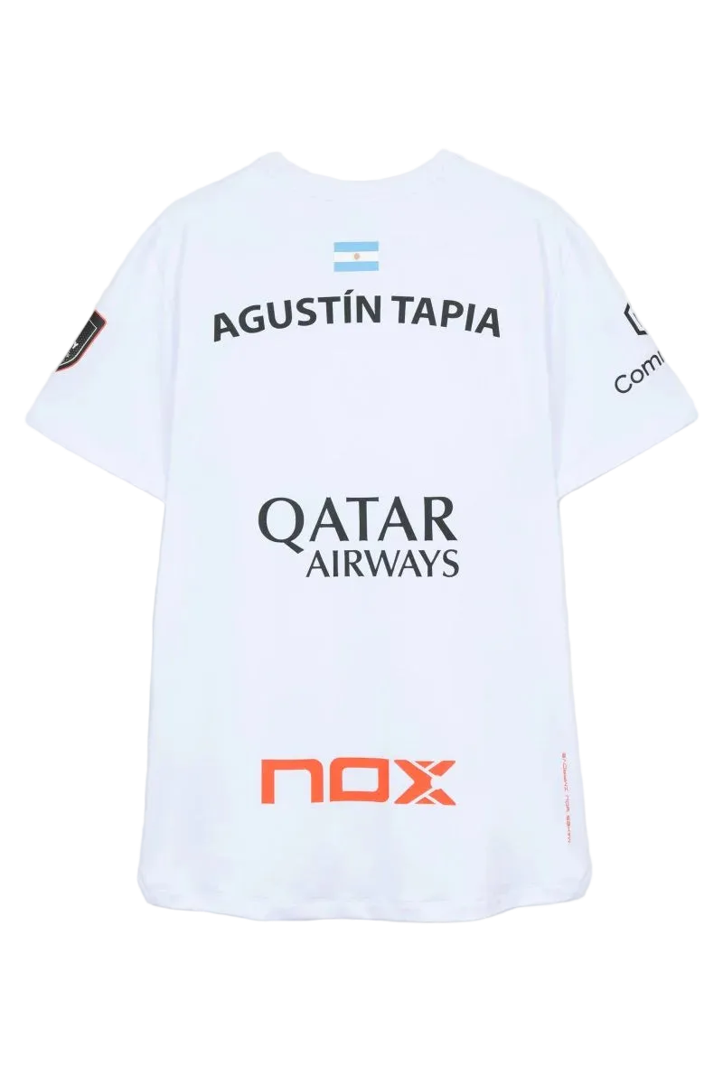 Offizielles Nox T-Shirt AT10 Agustín Tapia Weiß 2026 