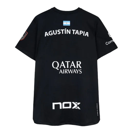 Offizielles Nox T-Shirt AT10 Agustín Tapia Schwarz 2026 