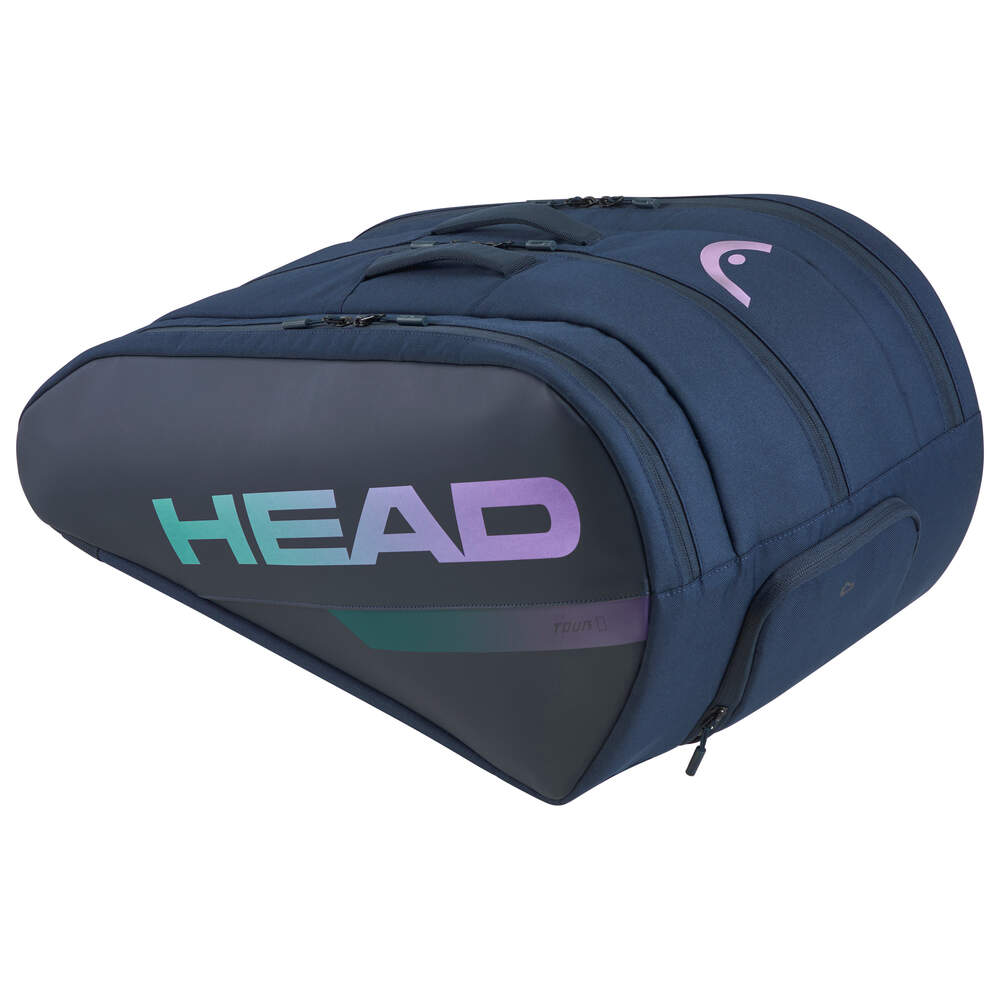 Funda Raqueta Tenis Head Tour Team - Mochila Combi Para 8-10 Raquetas, Color Azul/Blanco