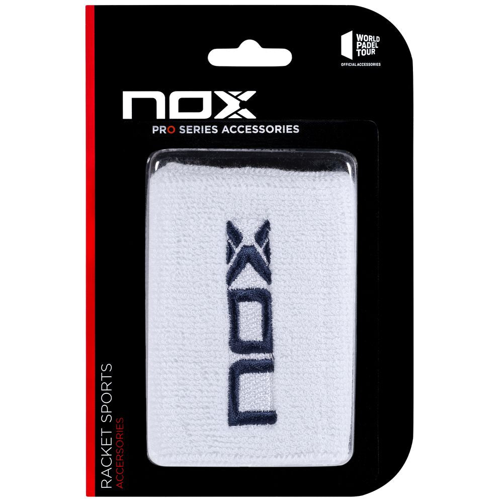 Muñequeras Nox Blanco/Azul (Pack x2)