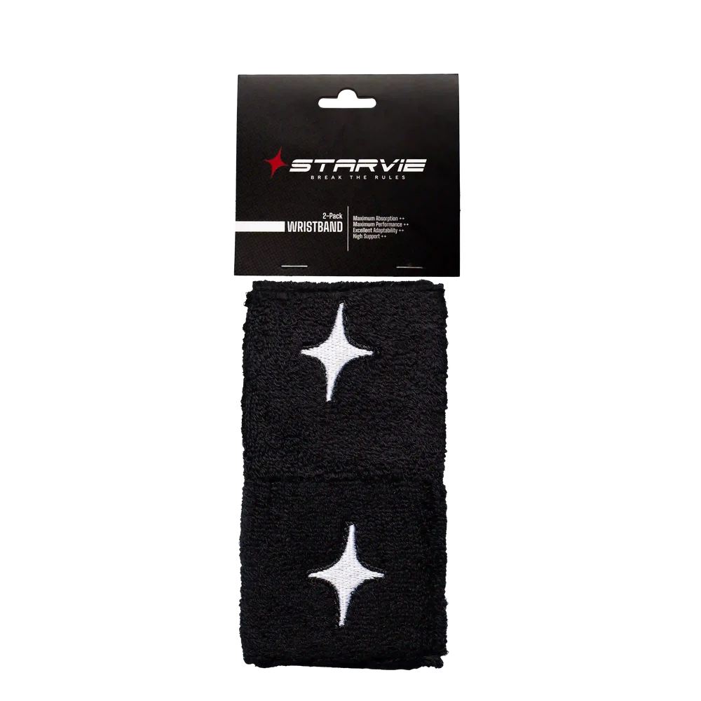 Muñequeras Starvie Negro (Pack x2)
