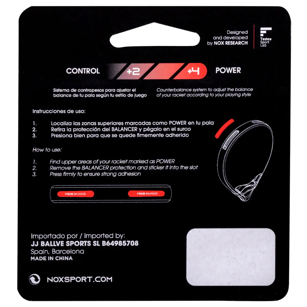 Nox Weight Balancer Blister 2-4g