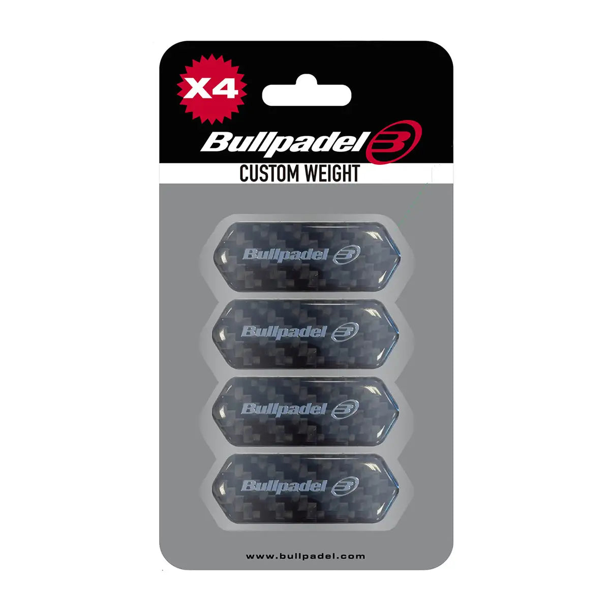 Schutz Bullpadel Custom Weight Schwarz (Pack x4) 