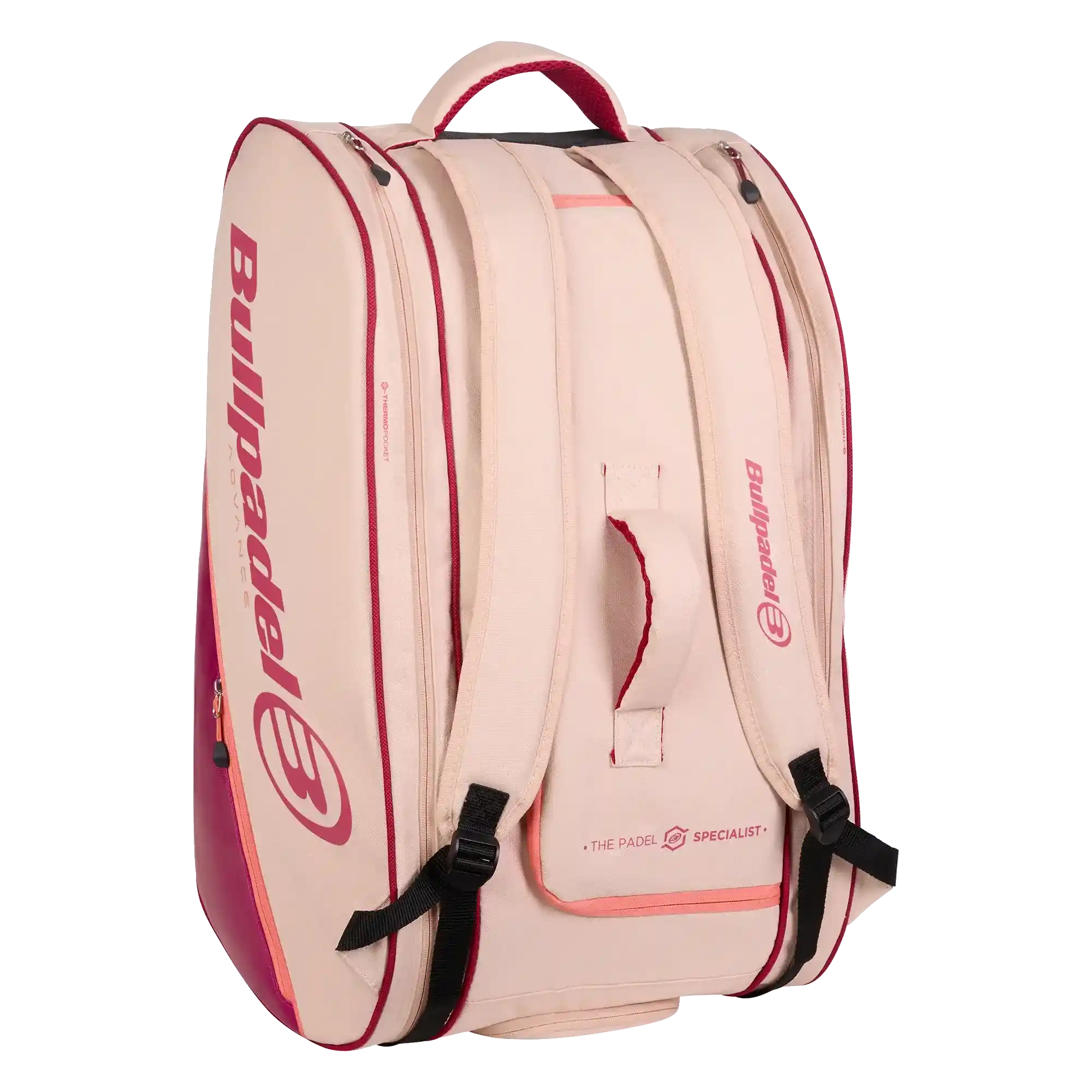 Rackettas Bullpadel Advance Beige 2026 vrouw woman padel bag roze 