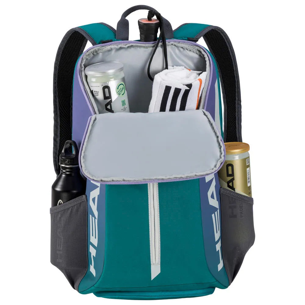 Saco de padel Head Tour Backpack 25L Green/Lilac