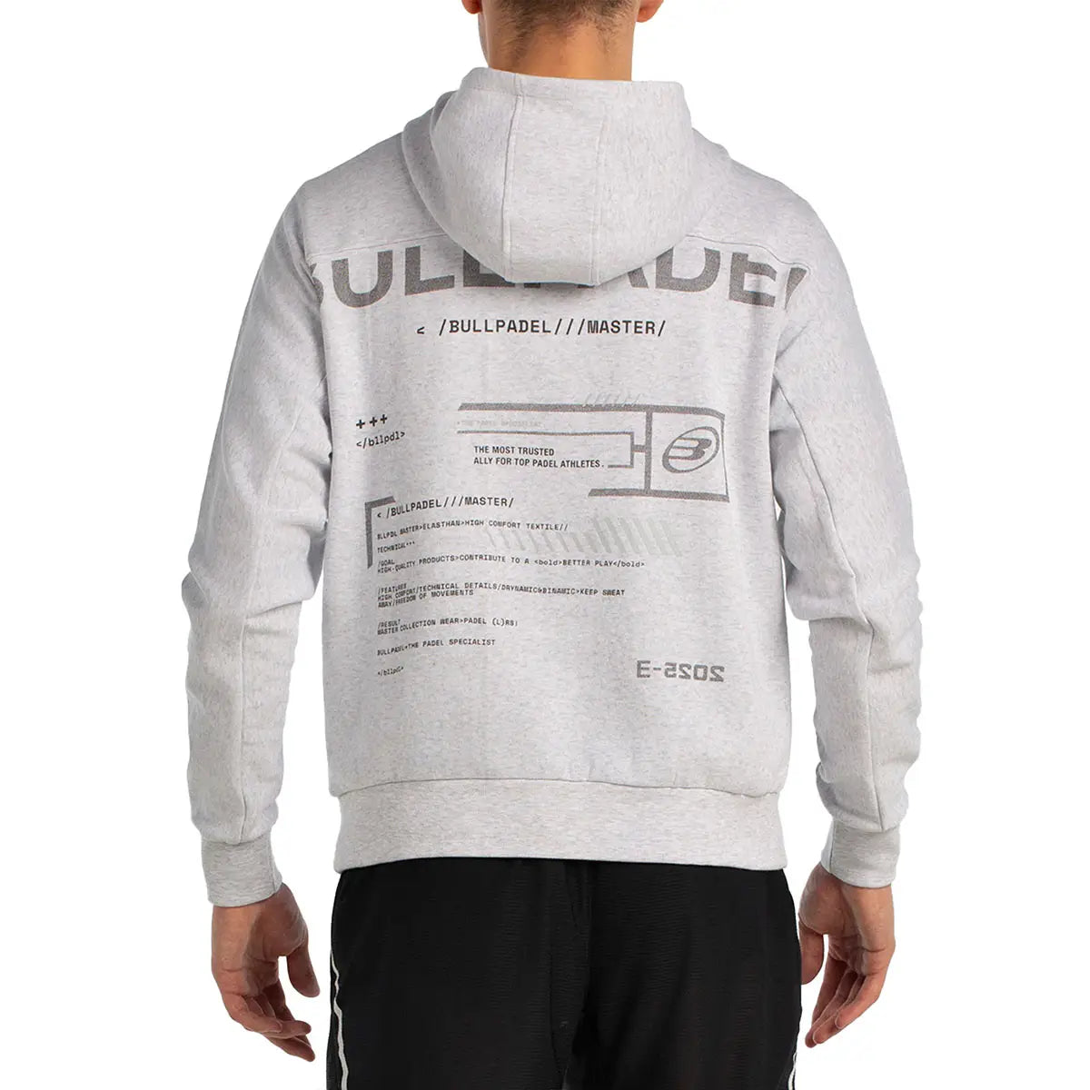 Sudadera Bullpadel Breas Gris Claro