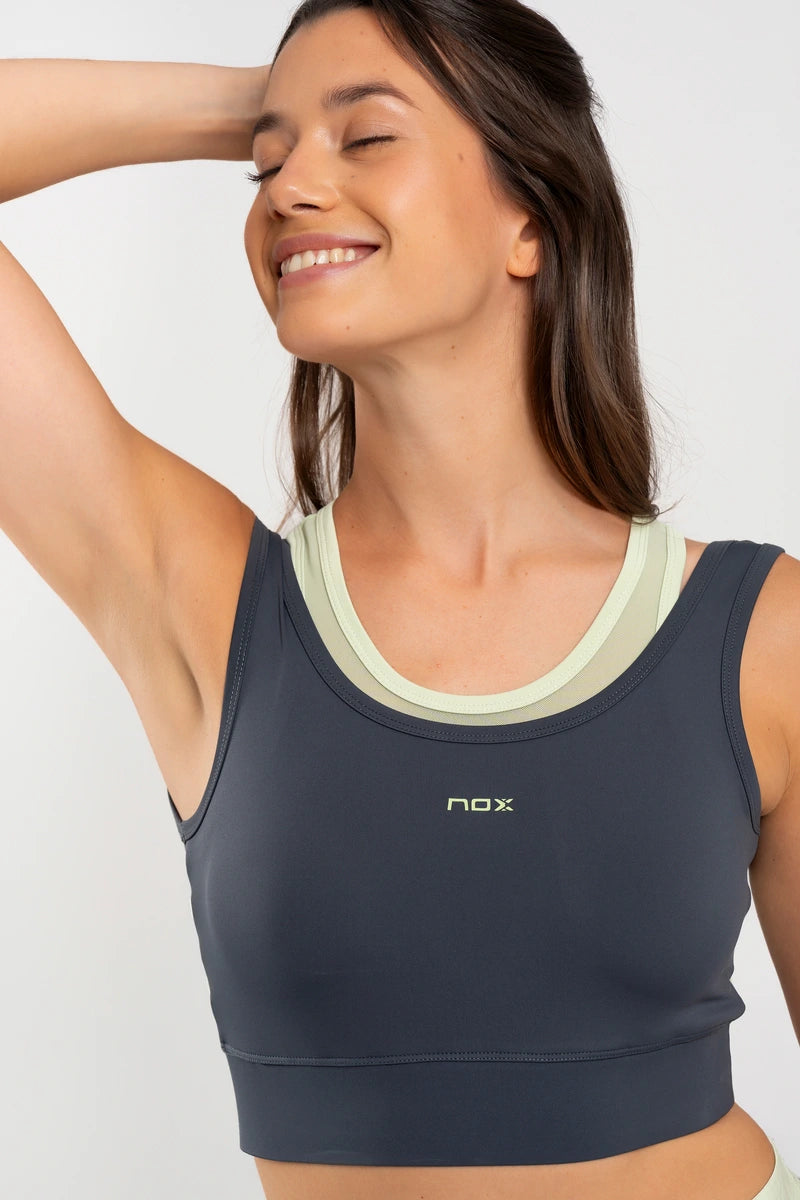 Sutiã superior Nox Pro Charcoal Mulher cinzenta