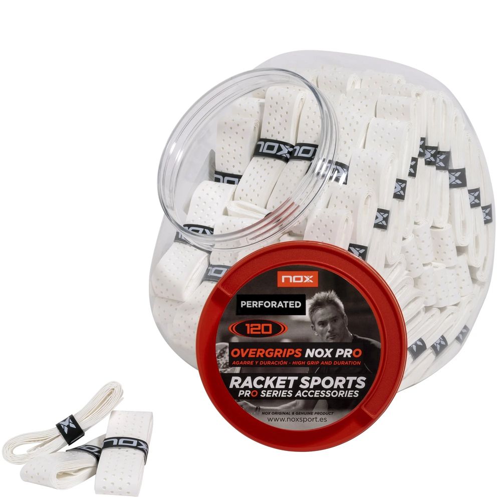 Box Overgrips NOX Bianco perforato (x120)