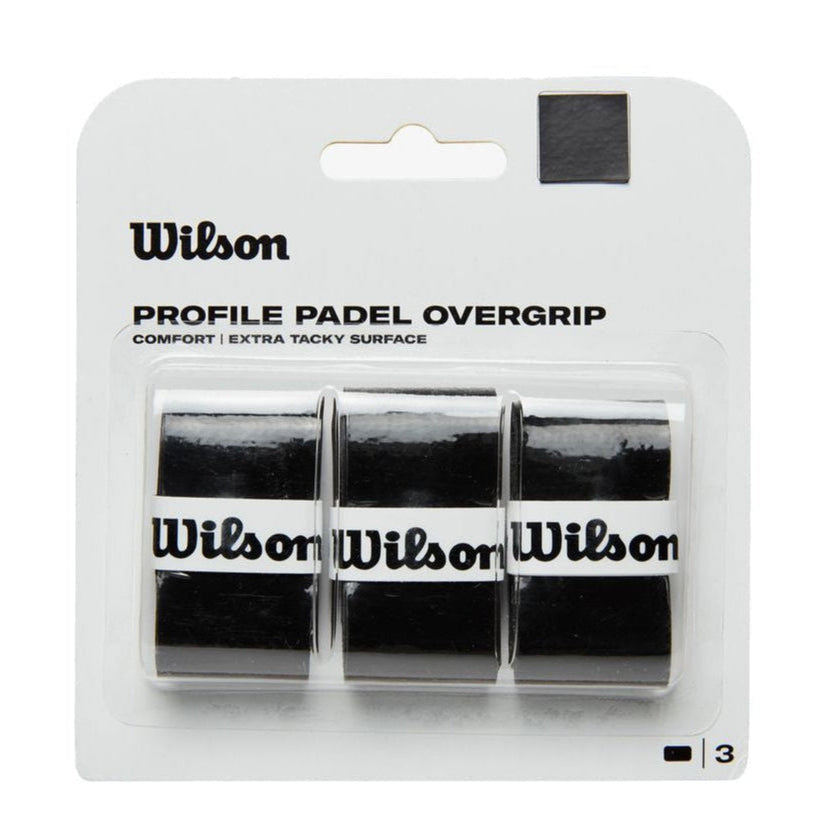 Wilson Overgrip Padel Profile Pack 3 Noir
