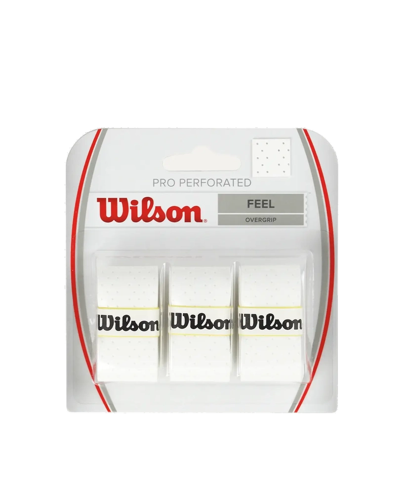 Wilson Overgrip Pro Confezione da 3 perforata Bianco