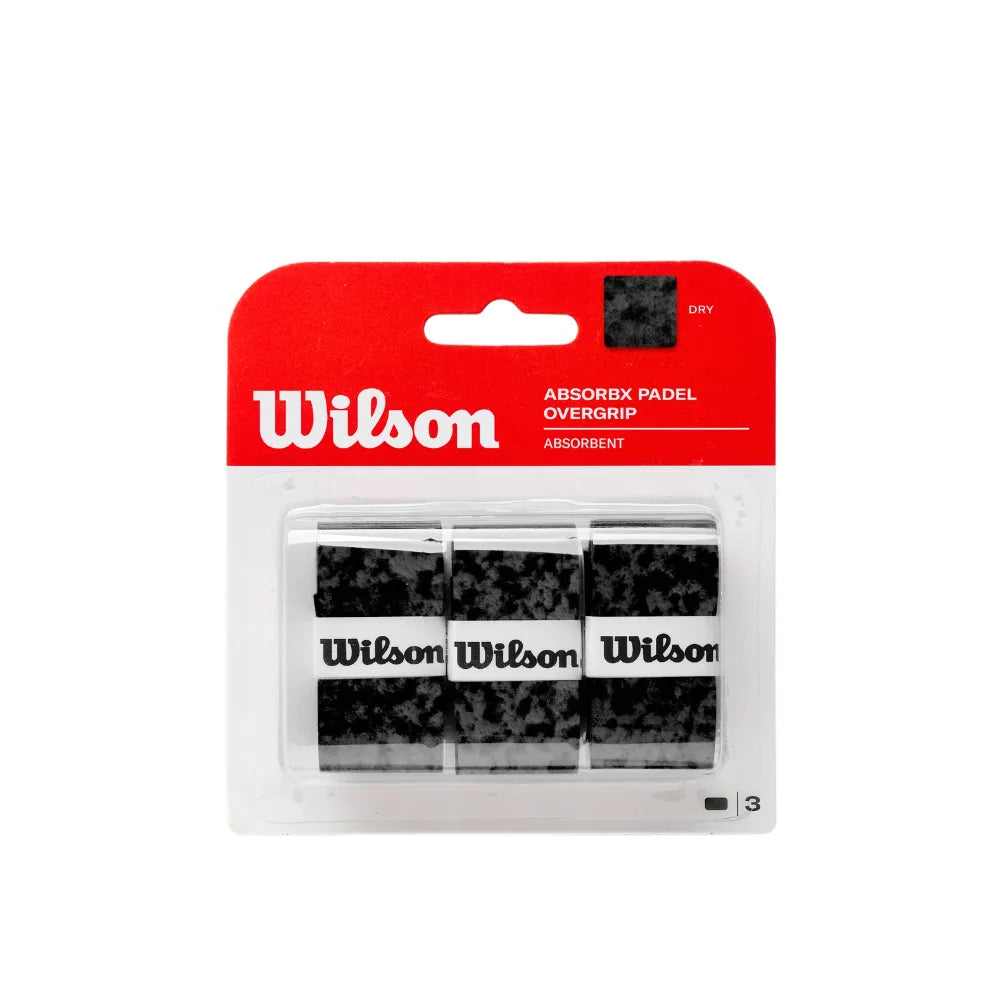 Wilson Overgrip Absorbx Padel 3 Pack Nero - Grip ultra assorbente