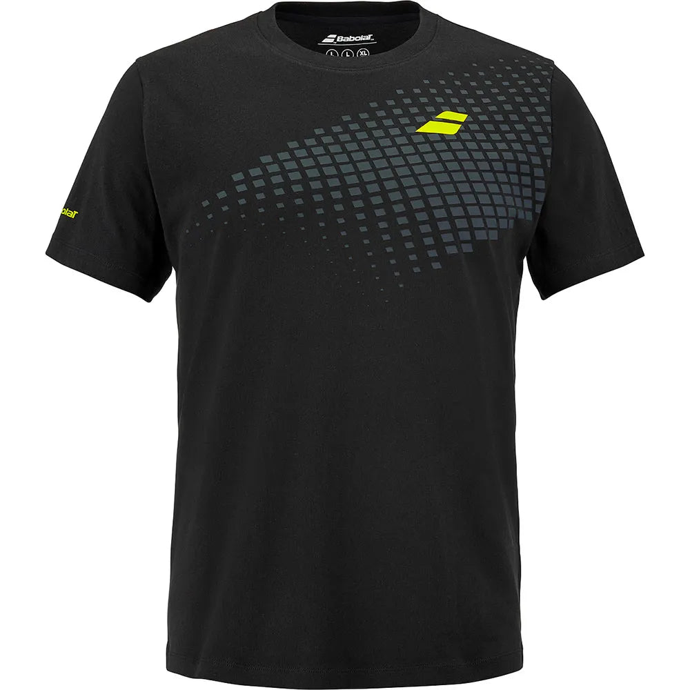 Black short-sleeve Aero cotton men's T-shirt Babolat 