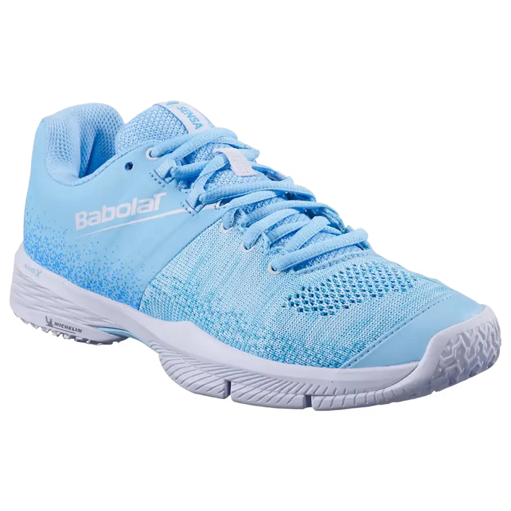Babolat padel shoes Sensa Women Sky blue/Tigerlily 