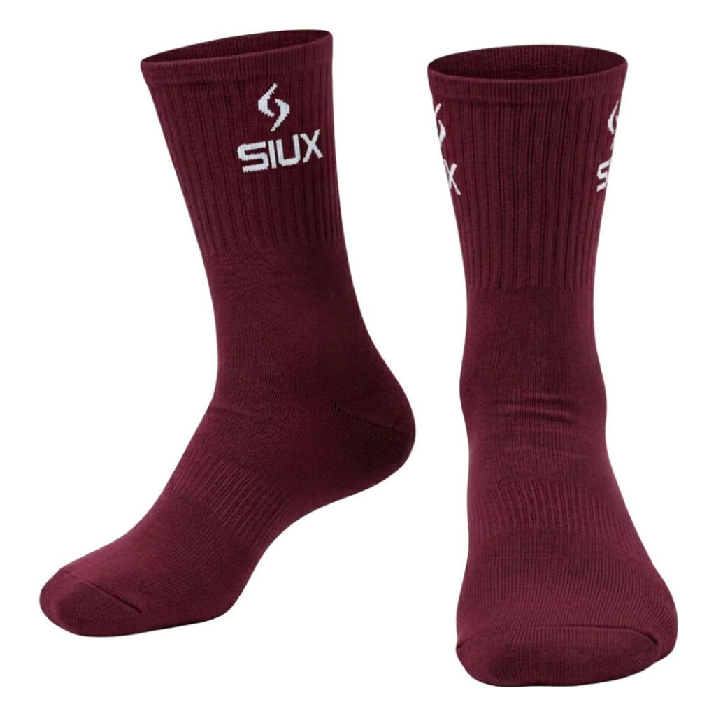 Calcetines SIUX Groove 2026 Caña alta Burdeos Celeste (Pack x2)