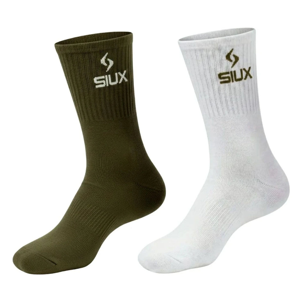 Calcetines SIUX Groove 2026 Caña alta Verde Blanco (Pack x2)