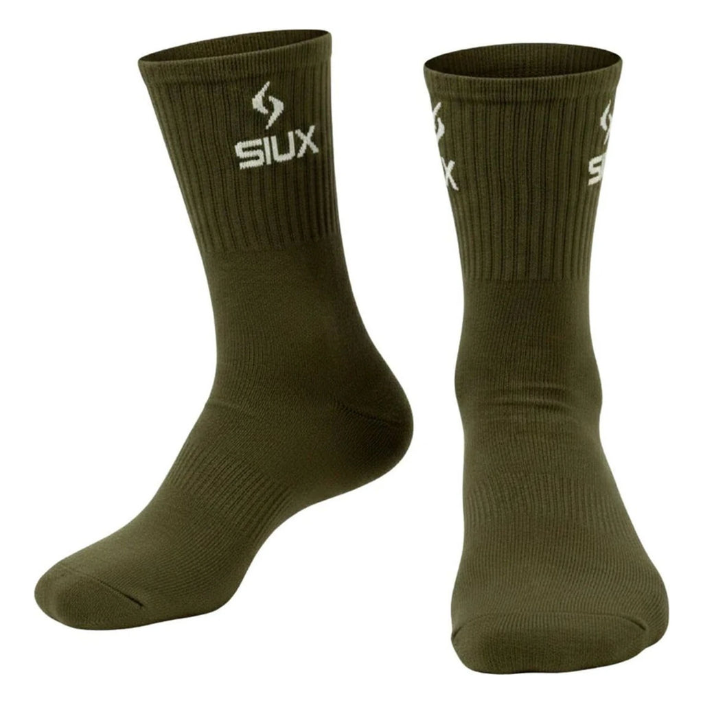 Calcetines SIUX Groove 2026 Caña alta Verde Blanco (Pack x2)