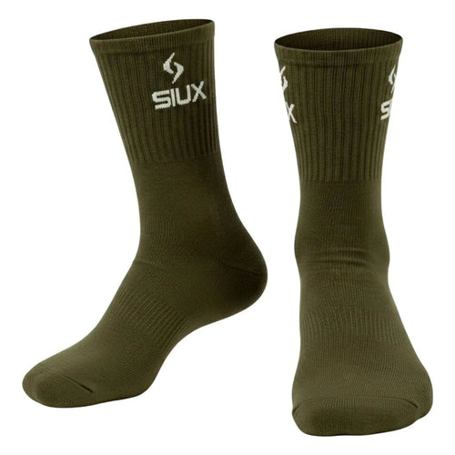 Calcetines SIUX Groove 2026 Caña alta Verde Blanco (Pack x2)