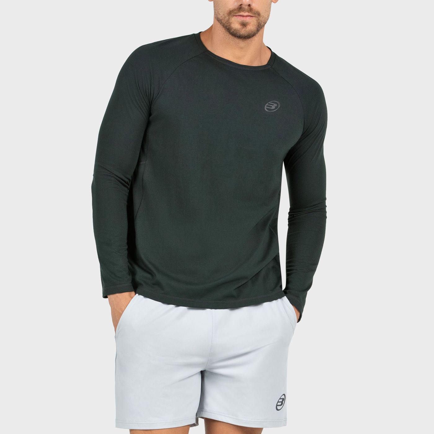Bullpadel Amer donkergrijs shirt met lange mouwen