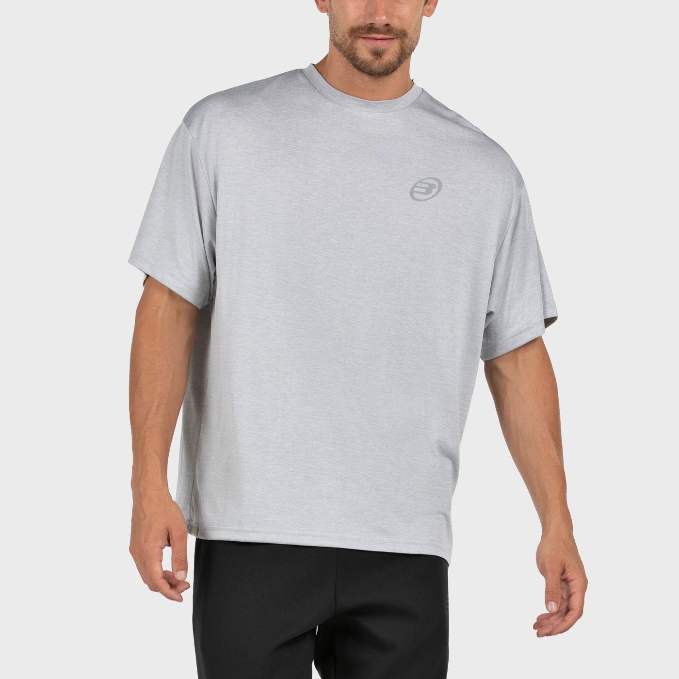 T-shirt Bullpadel Banes Lichtgemêleerd Grijs