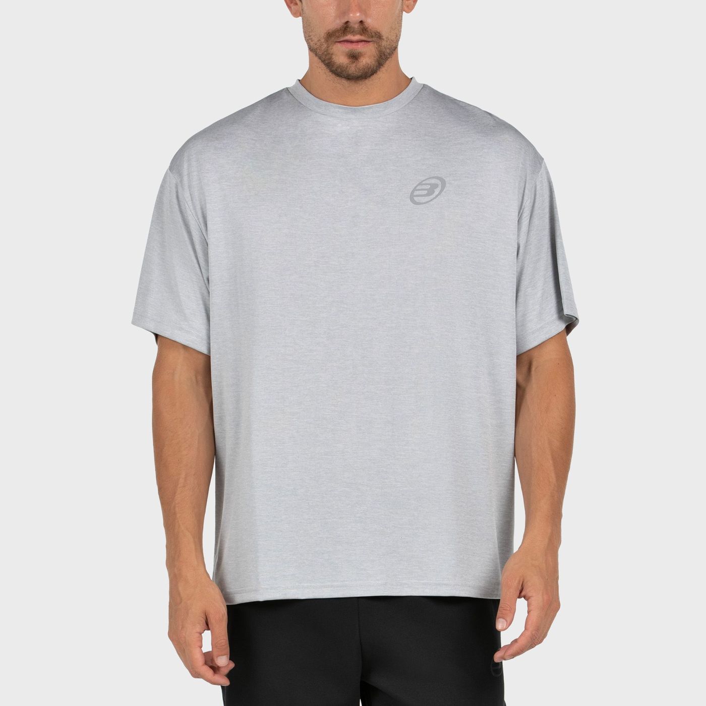T-shirt Bullpadel Banes Lichtgemêleerd Grijs