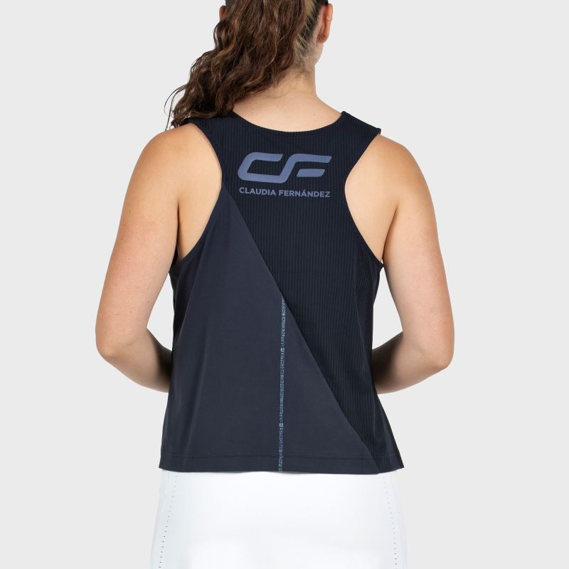 Camiseta Sin Mangas Bullpadel Claudia Fernández 26I Azul Marino