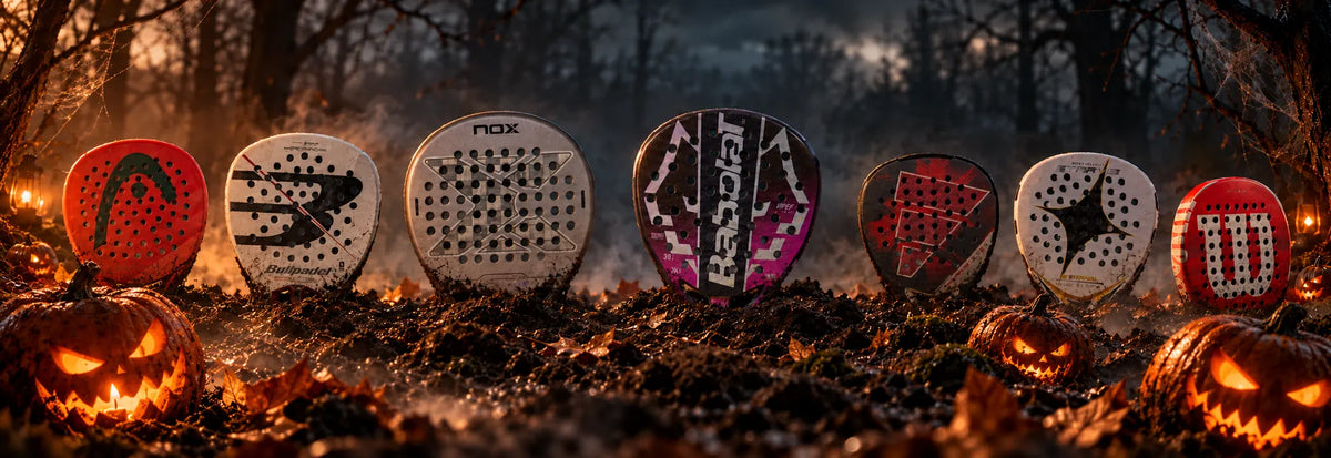 Halloween Padel Kiwi: palas de pádel entre calabazas
