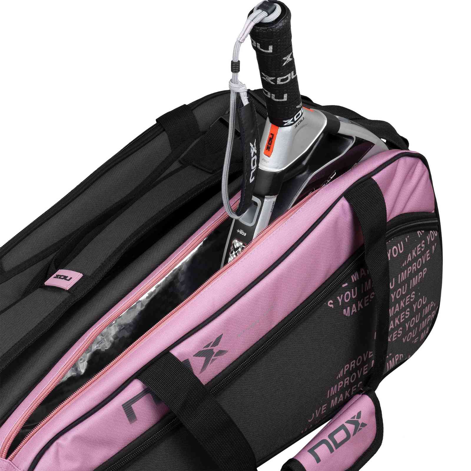 Borsa per racchette Nox Street Series Grigio/Rosa 