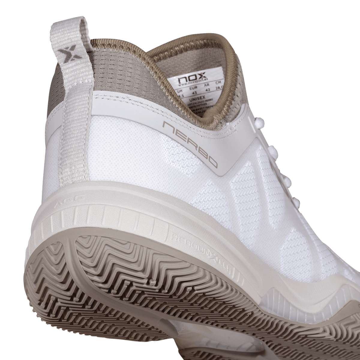 Nox Nerbo White/Vetiver 2026 パデルシューズ | Padel Kiwi