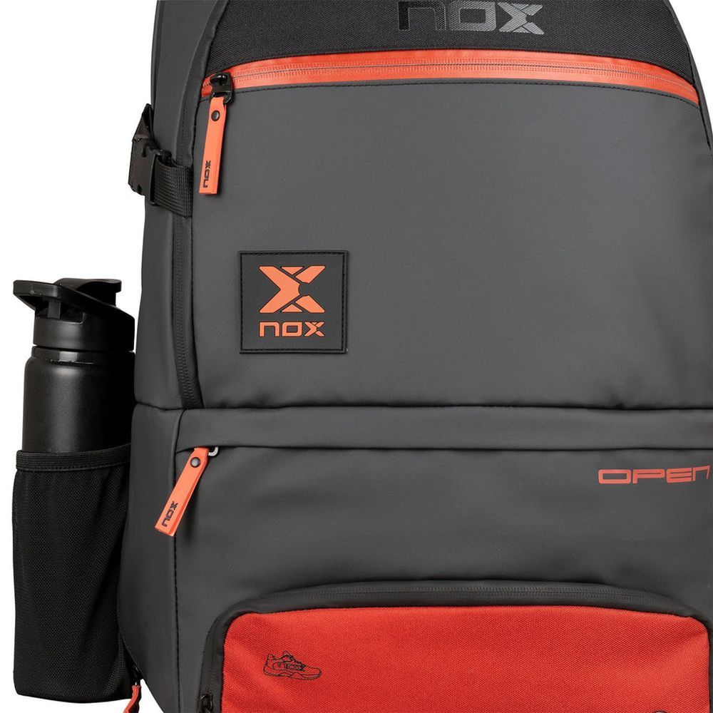 Mochila Nox Luxury Open Series Negro/Rojo
