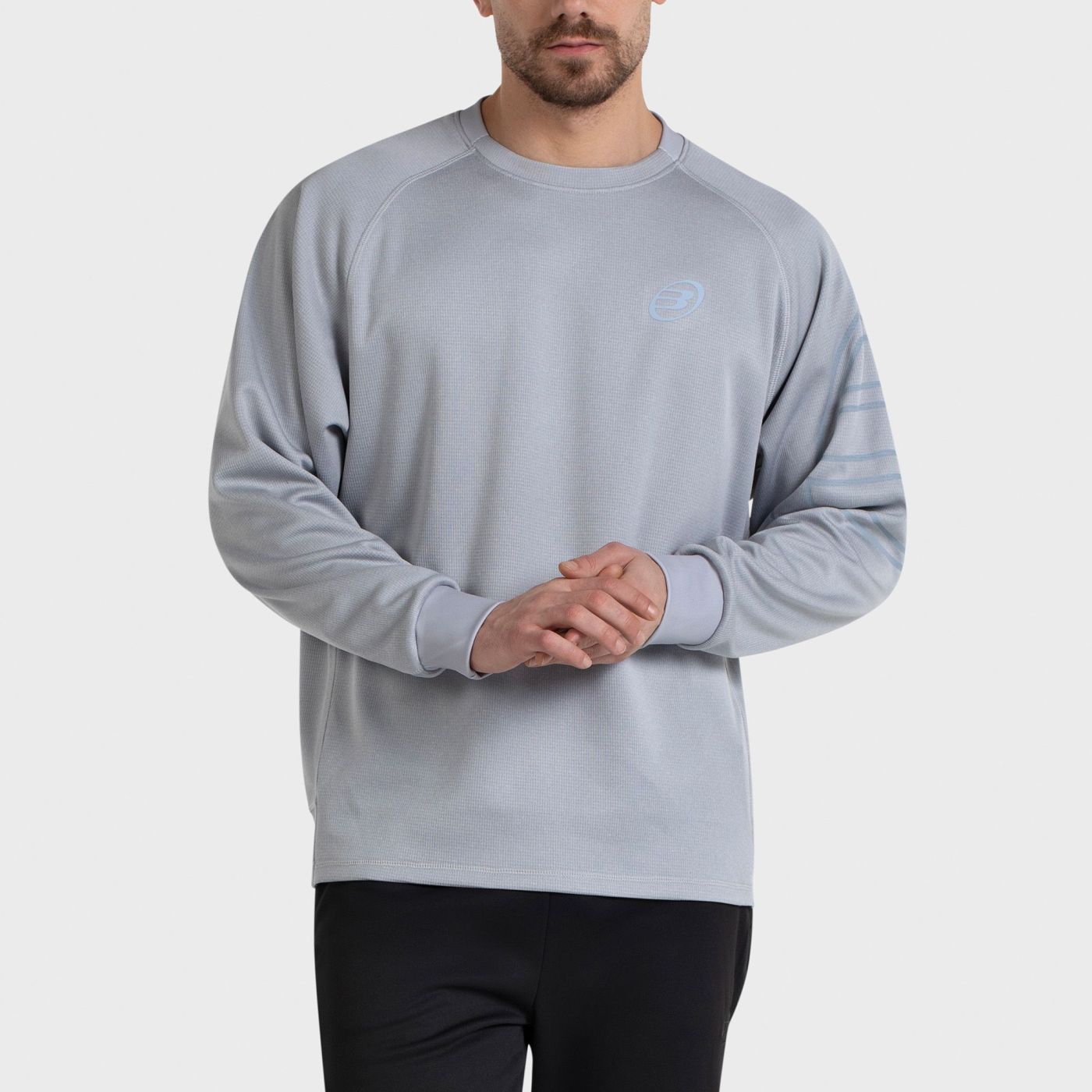 Bullpadel Esna Sweatshirt in meliertem Blaugrau