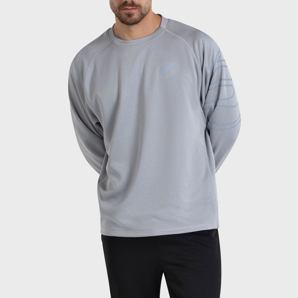 Bullpadel Esna Sweatshirt in meliertem Blaugrau