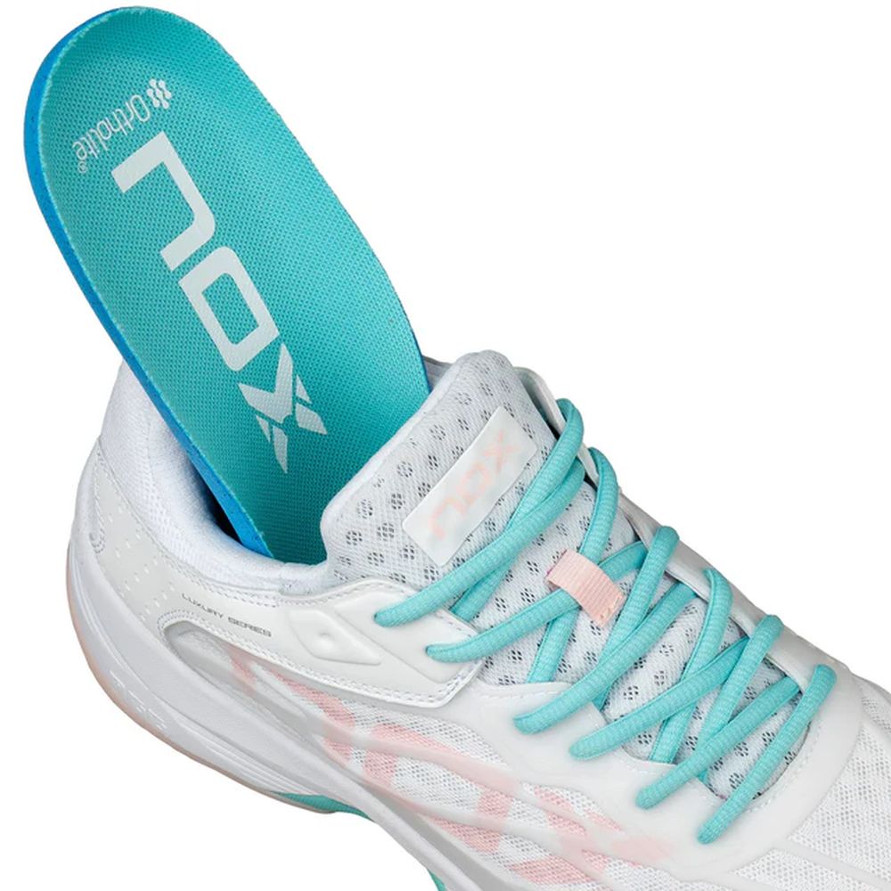 Nox padel shoes AT10 Lux White/ Potpurri – Padel Kiwi