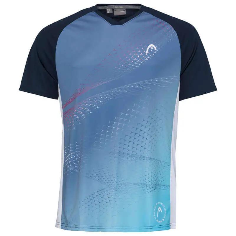 Camiseta Head Play Tech Azul - Camiseta de Pádel Hombre - Padel Kiwi
