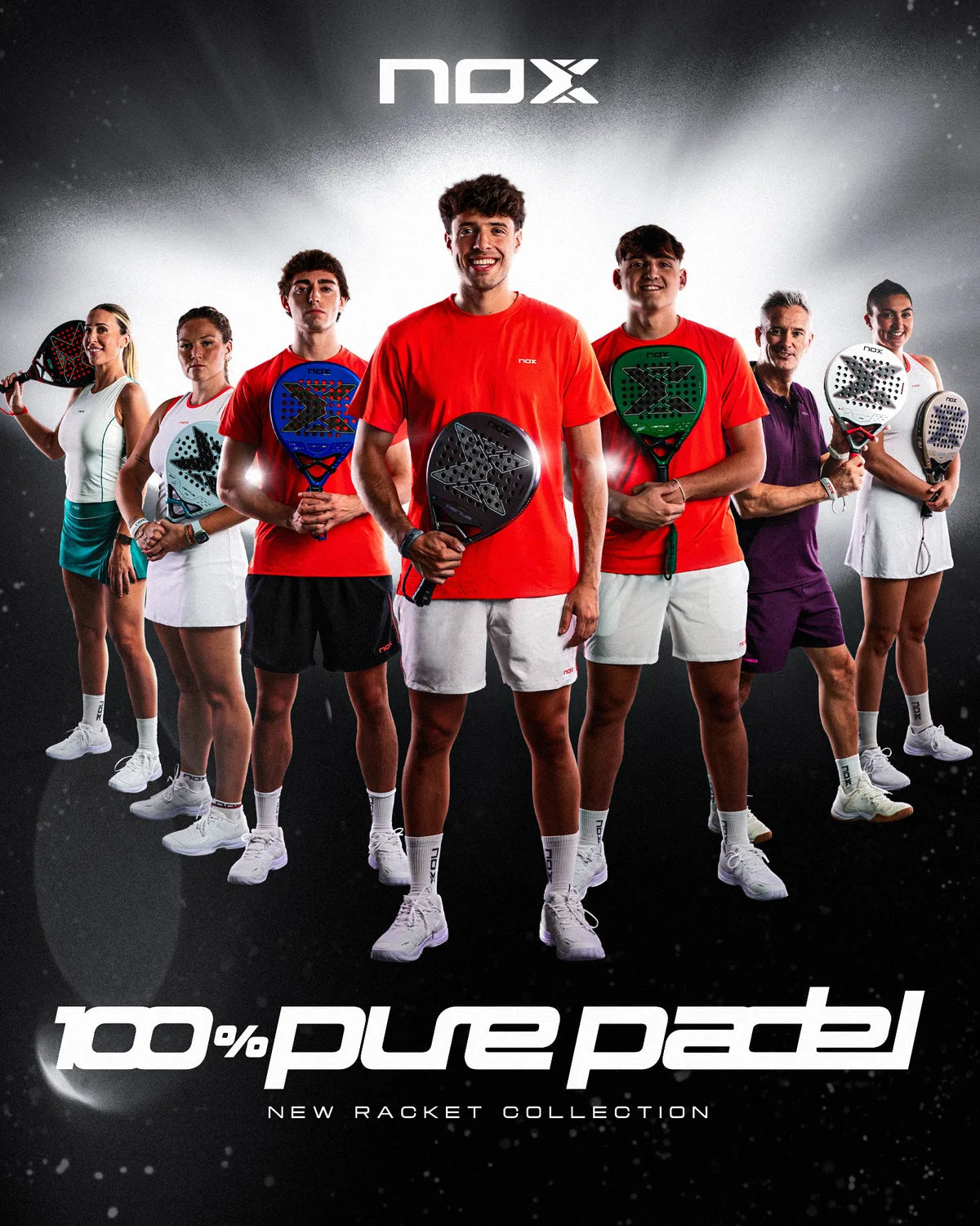 Jugadores del Team NOX con las palas 2027